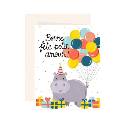 Hippo Birthday Card