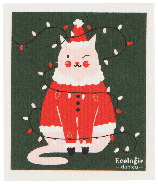 Swedish Dishcloth Festive Feline