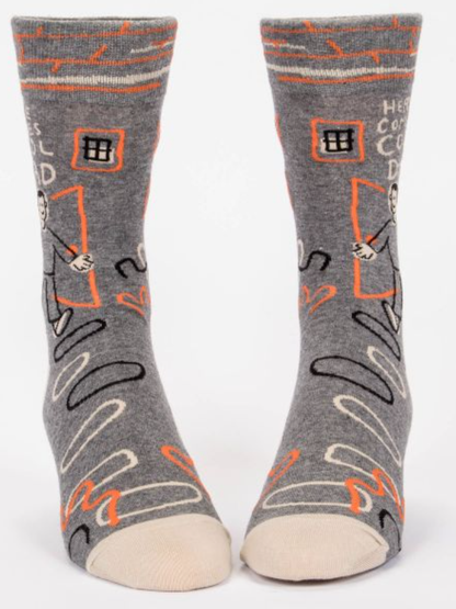 Men’s Crew Socks Here Comes Cool Dad