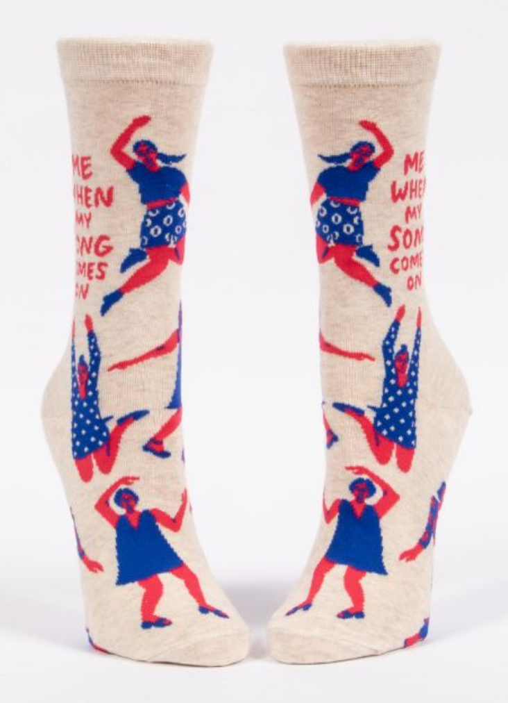 Women’s Crew Socks When My Song Comes On