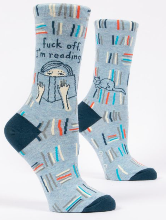 Women’s Crew Socks F*ck Off I’m Reading