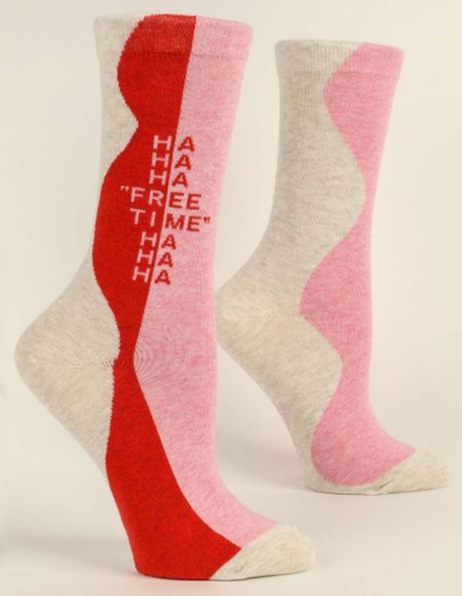 Women's Crew Socks Ha Ha Free Time