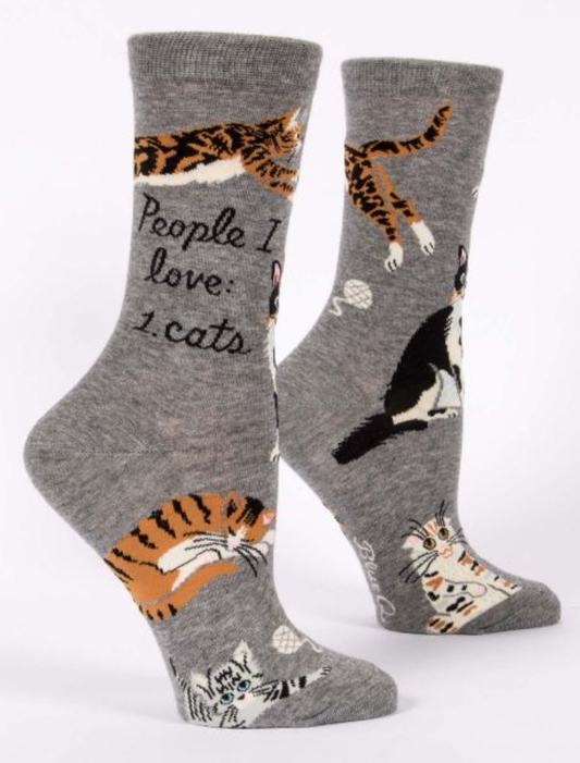 Women’s Crew Socks People I Love Cats