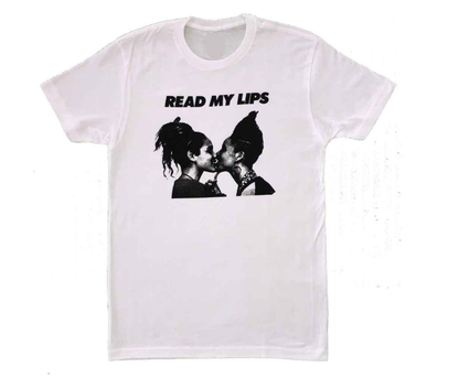 Read My Lips Women Short Sleeve T-Shirt Large