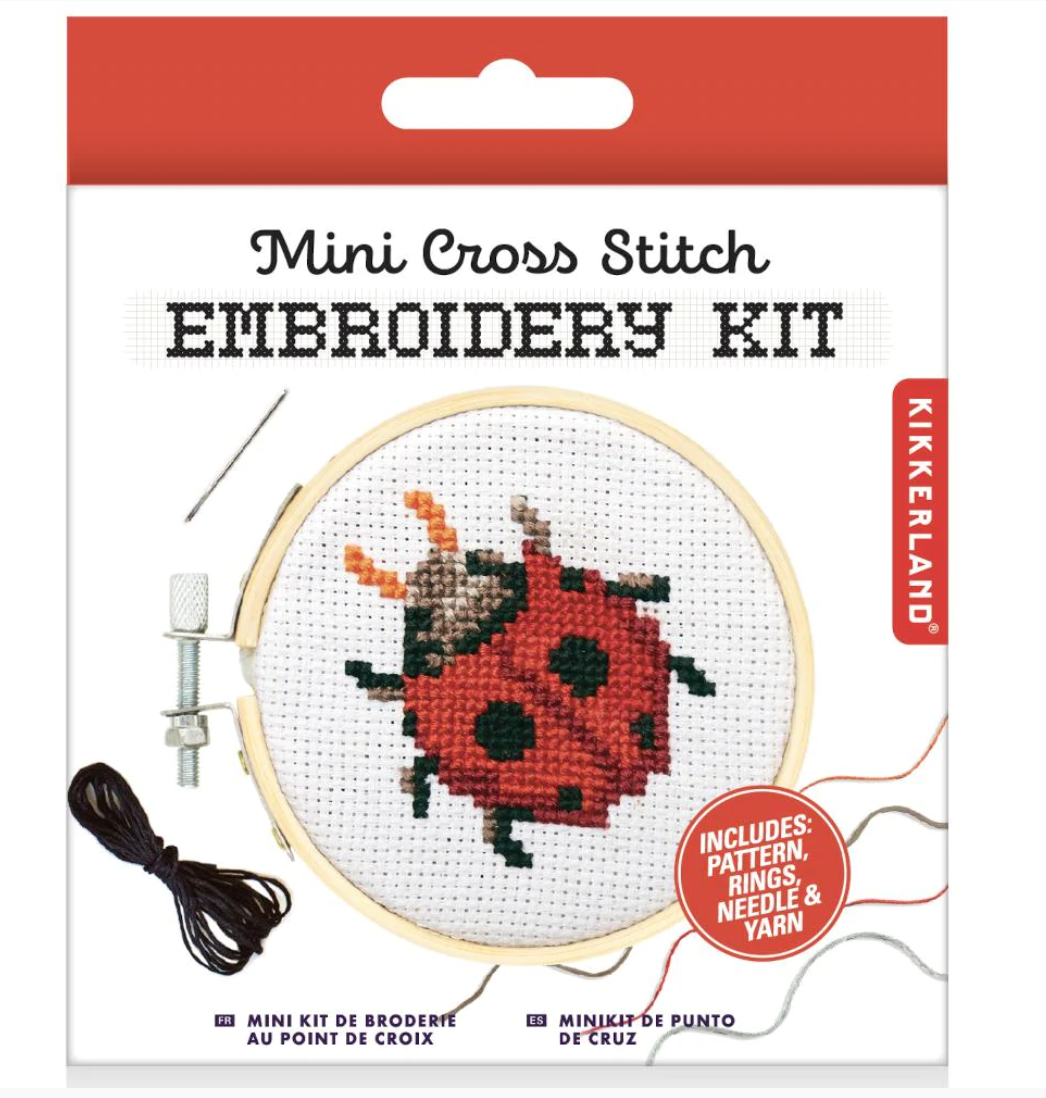 Mini Cross Stitch Embroidery Kit Ladybug