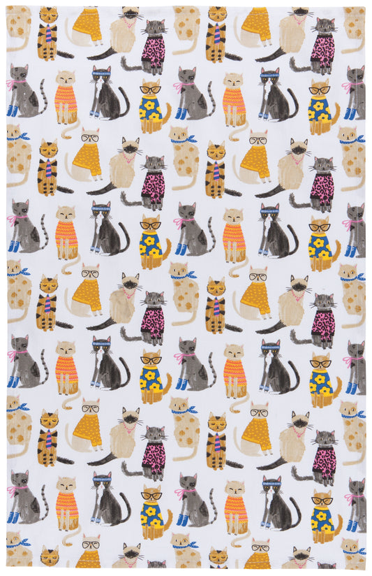 Tea Towel Feline Fine