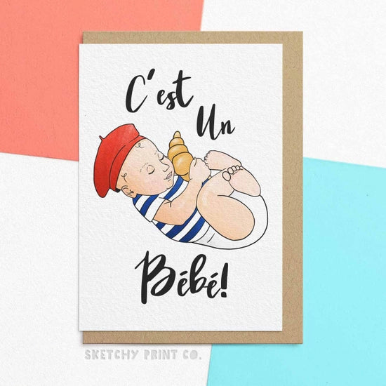 C'est Un Bebe New Baby Card