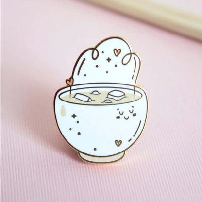 @122 Miso Soup Enamel Pin