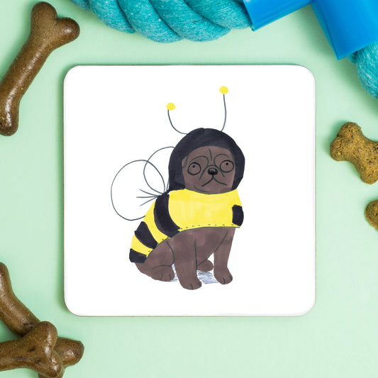 Pug Bee Coaster