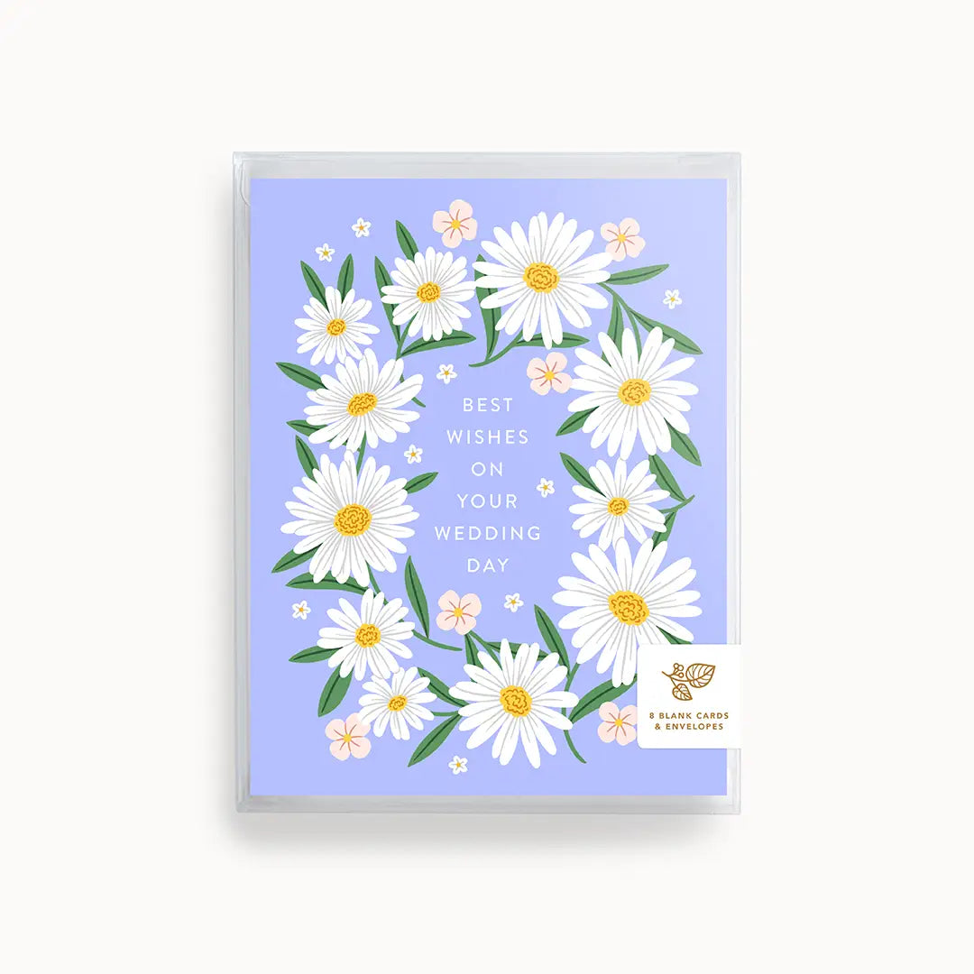 Best Wishes Wedding Daisies Boxed Card