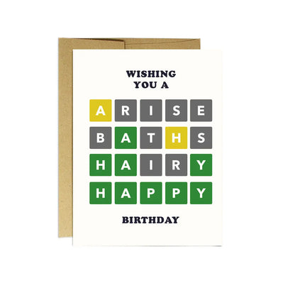 Wordle Birthday Card