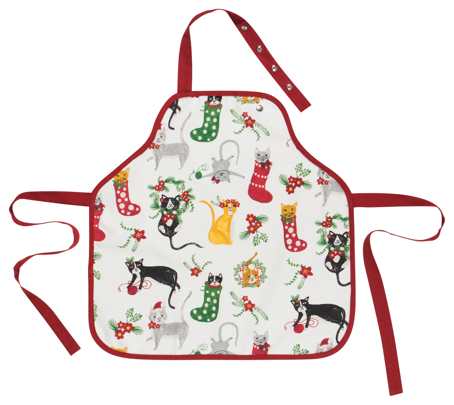 Kids Apron Meowy Christmas