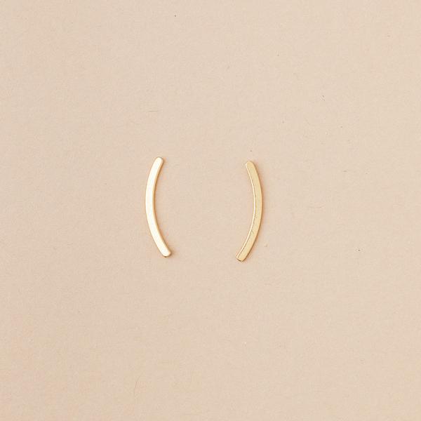 Refined Earring Collection - Comet Curve Gold Vermeil