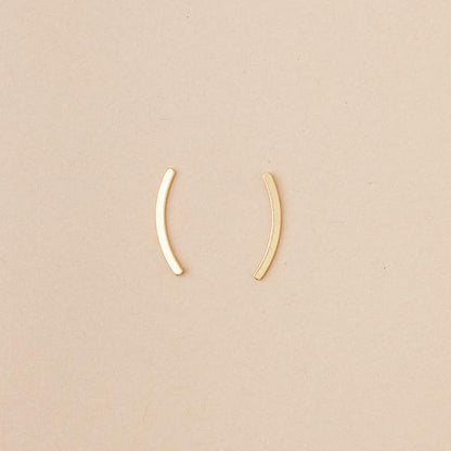 Refined Earring Collection - Comet Curve Gold Vermeil