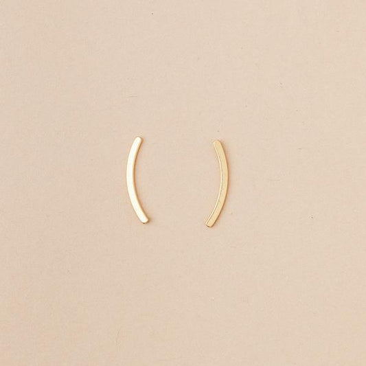 Refined Earring Collection - Comet Curve Gold Vermeil