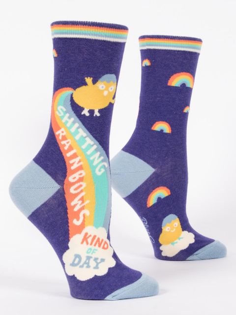 Women's Crew Socks Shitting Rainbows