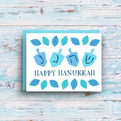 Hanukkah Dreidel Card