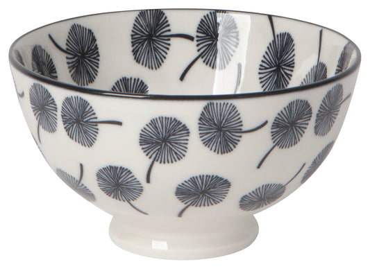 4" Stamped Bowl Gray Dandelion
