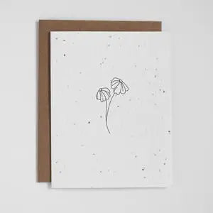 Floral 4 Plantable Greeting Card