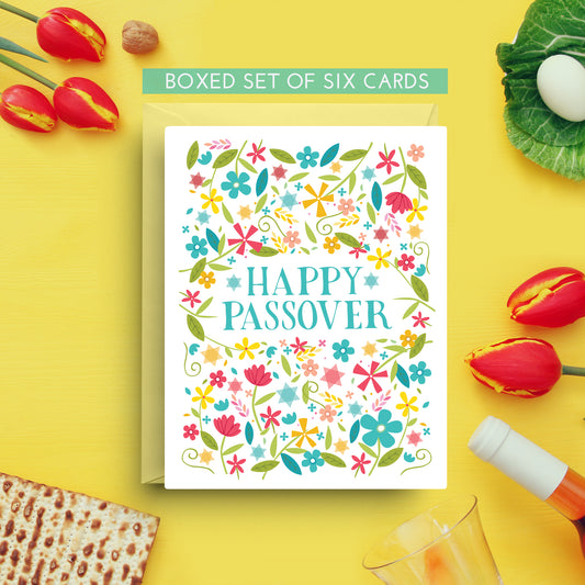 Happy Passover Spring Leaves Boxed Cards