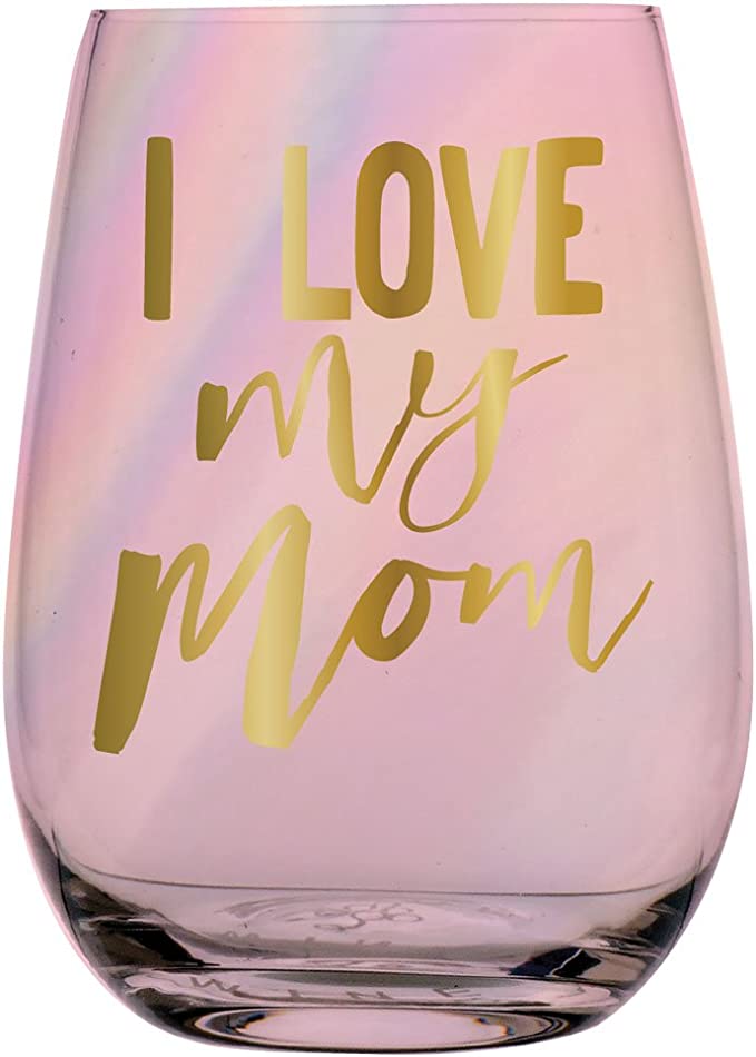 20oz Stemless Love My Mom Dusty Pink