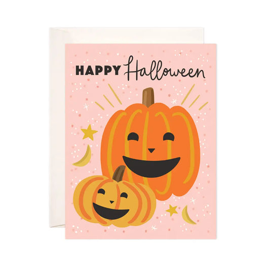 Smiling Pumpkins Greeting Card