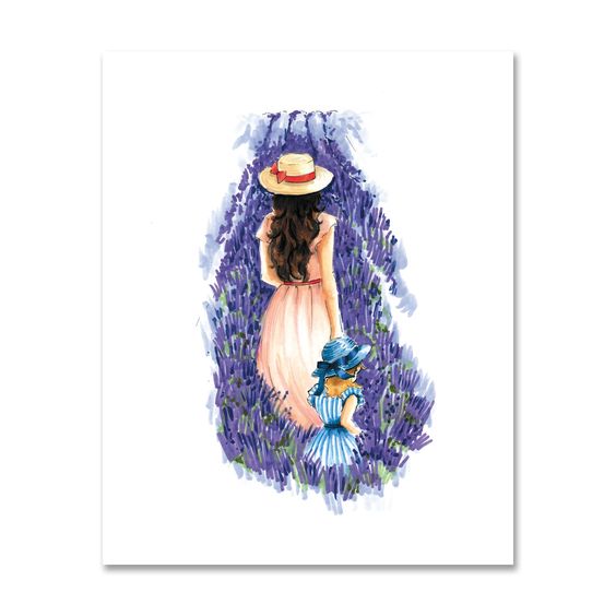 Lavender Field Mom Card