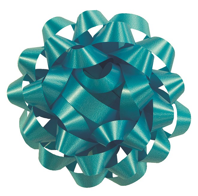 Large Aqua Decorative Bow