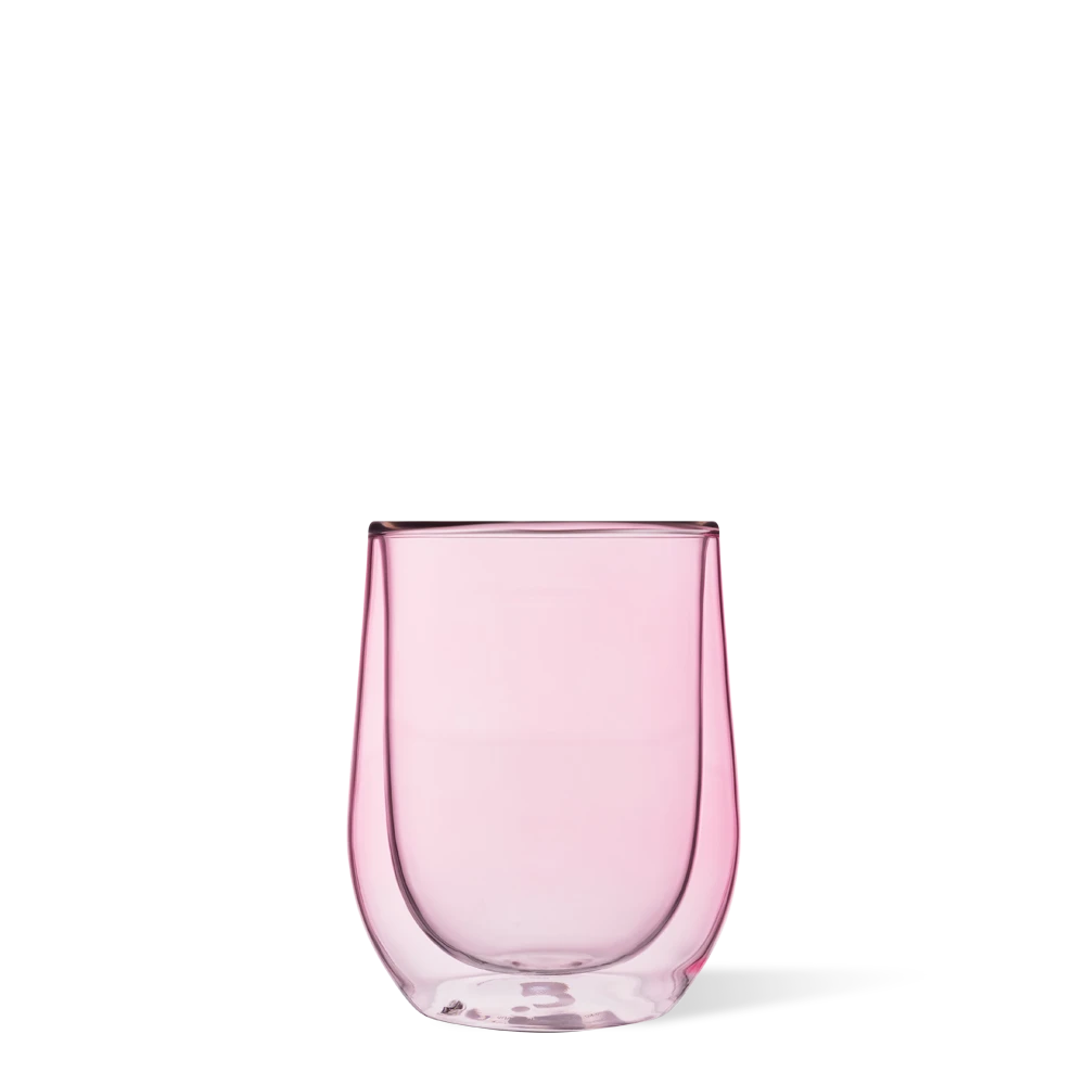 Glass Stemless Double Pack Blush