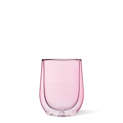 Glass Stemless Double Pack Blush