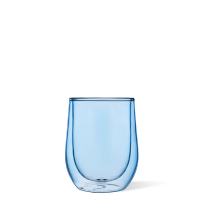 Glass Stemless Double Pack Ice Blue