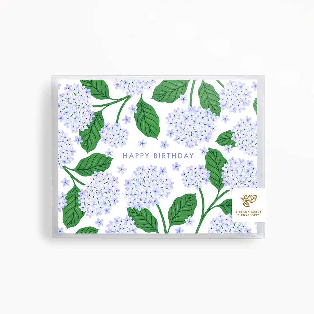 Happy Birthday Hydrangeas Boxed Card