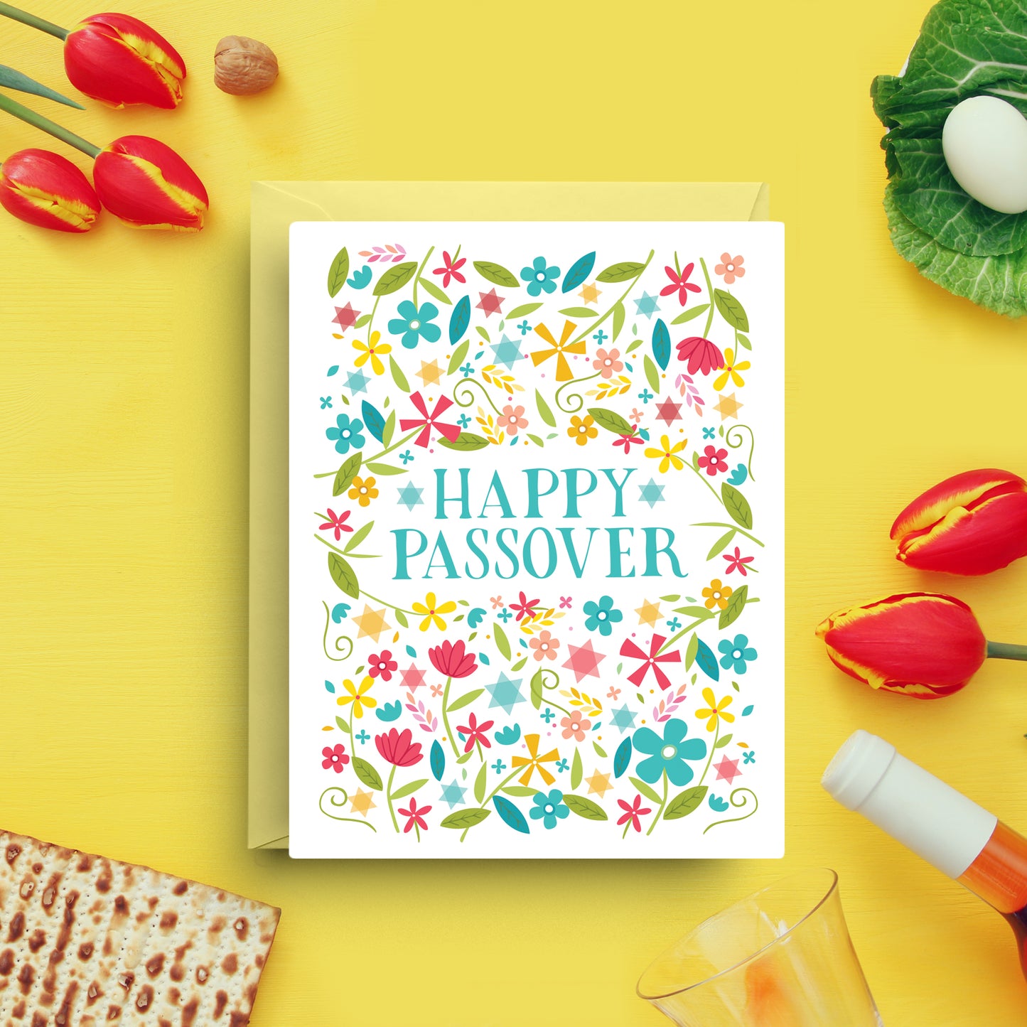 Happy Passover Spring Leaves Boxed Cards