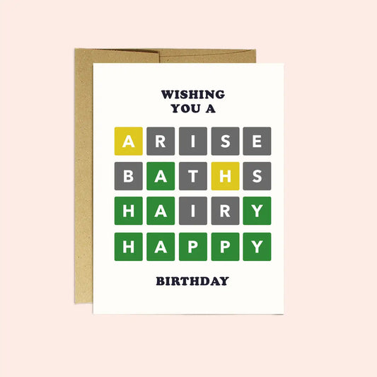 Wordle Birthday Card