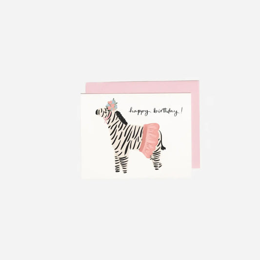 Fabulous Zebra Birthday Card