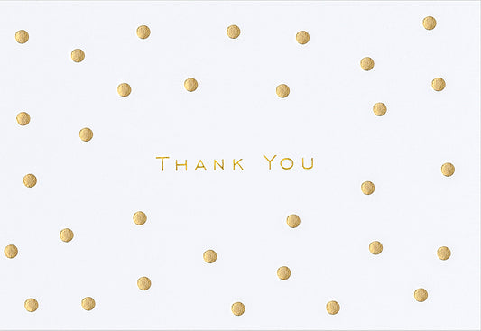 Gold Dots Thank You Boxed Cards