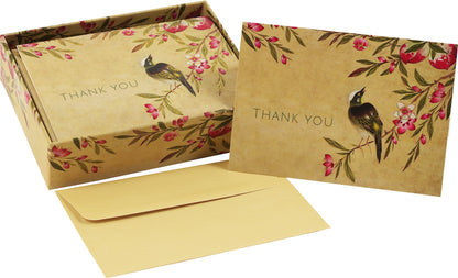 Peach Blossoms Thank You Boxed Cards