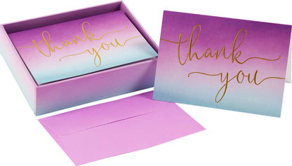 Amethyst Thank You Boxed Cards