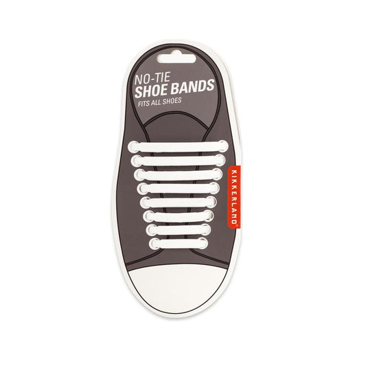 White No Tie Shoe Bands
