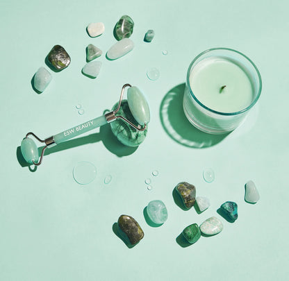 Mint Green Tea Jade Crystal Facial Roller