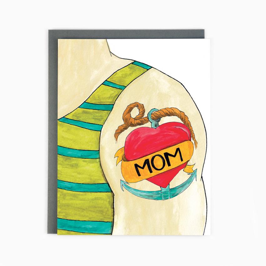 Mom Tattoos Card