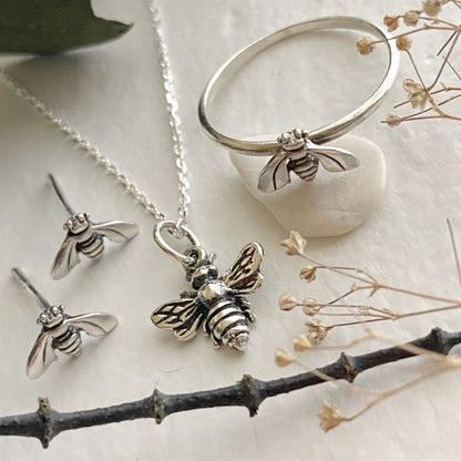 Aristaeus Honey Bee Necklace in Sterling Silver