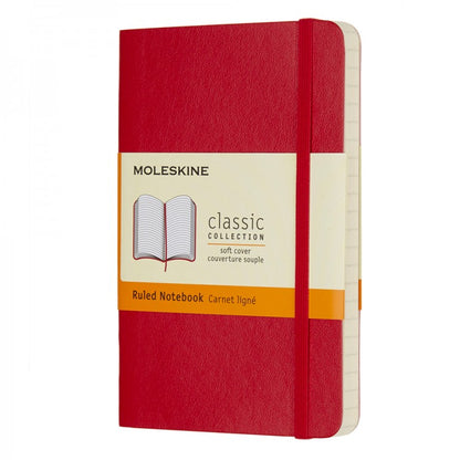 Classic Large Red Soft Cover Ruled Notebook