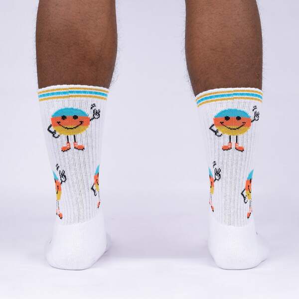 Athletic Ribbed Crew M/L This is My Happy Face Socks