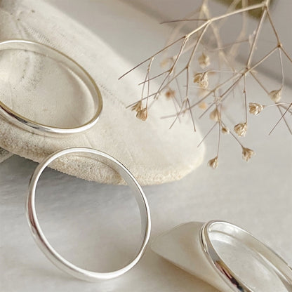 Jane Tiny Plain Ring in Sterling Silver