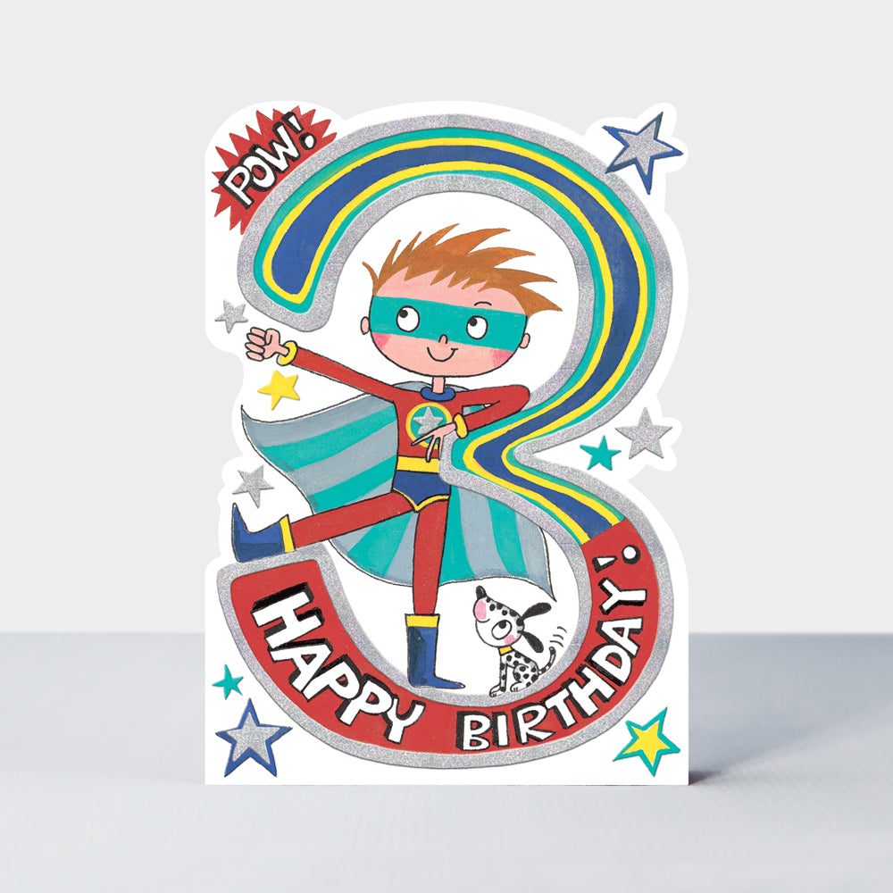 Rachel Ellen Designs 03 Boy Super Birthday Card