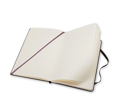 Classic Large Black Soft Cover Ruled Notebook