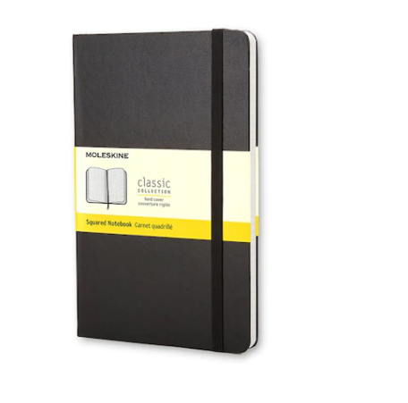 Classic Pocket Black Soft Cover Square Notebook