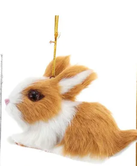 Furry Rabbit Ornament