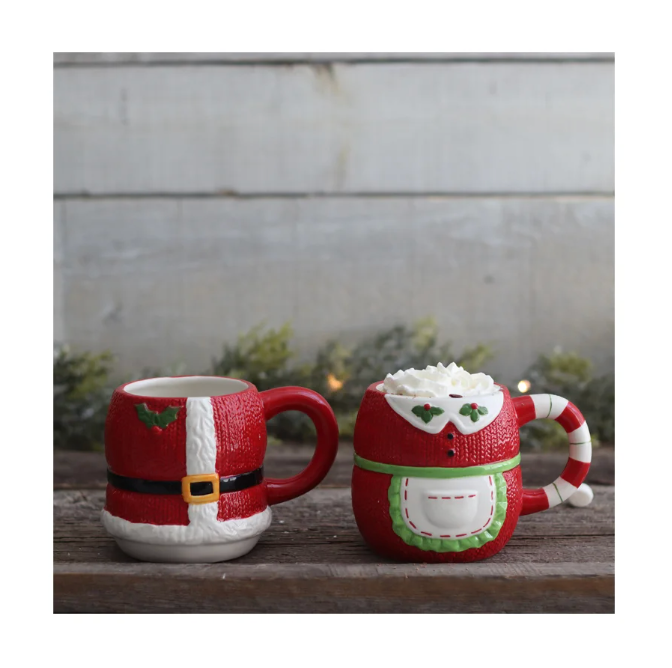 Mr & Mrs Clause Mug Set